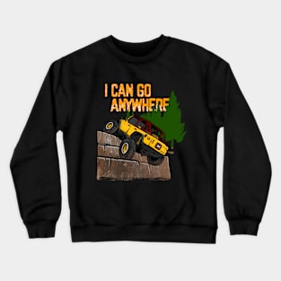 Yellow Jeep Flex I Can Go Anywhere Crewneck Sweatshirt